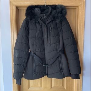 Michael Kors puffer jacket with plush fur hood